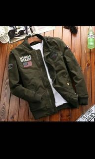 Varsity cargo leather jacket for men