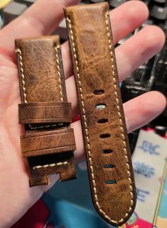 VINTAGE  Hourse Skin watch strap With Clasp And tools Vintage Brown Silver  Butterfly  Clasp  Onhand Delivery  With Tools