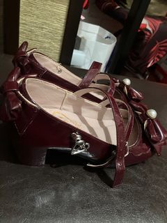 Wine Red Mary Janes | heels loafers wedge lolita coquette liz lisa