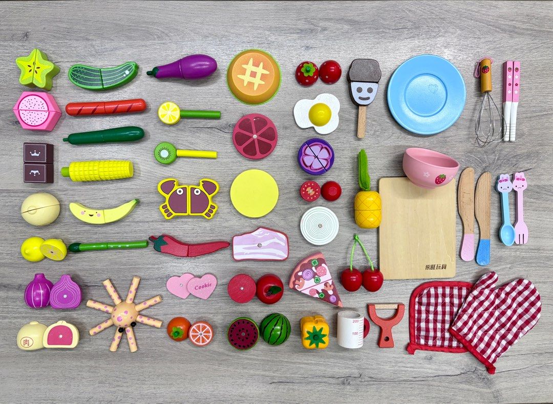 木製廚房蔬果玩具40件組（購買贈兩樣玩具） 照片瀏覽 2