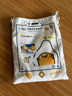 [新淨]Sanrio × 榮華 超可愛主題手機造型可拆背帶式雙面設計白色Gudetama 蛋黃哥 梳乎蛋 斜背袋 收納袋 斜孭袋64226037590785110
