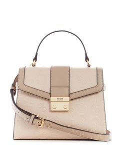 ✨ AUTHENTIC GUESS Kimball Top Handle Debossed Crossbody Shoulder Bag with adjustable & detachable strap