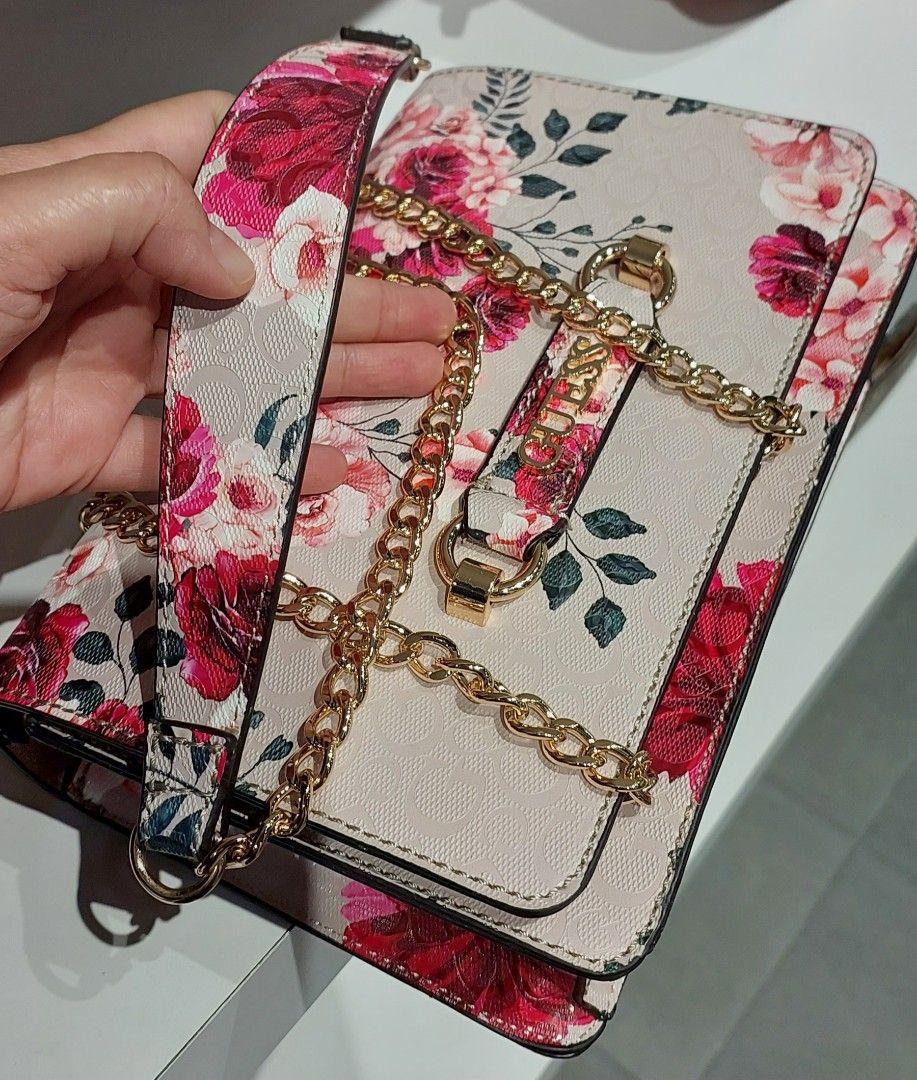 Guess floral sling bag sale