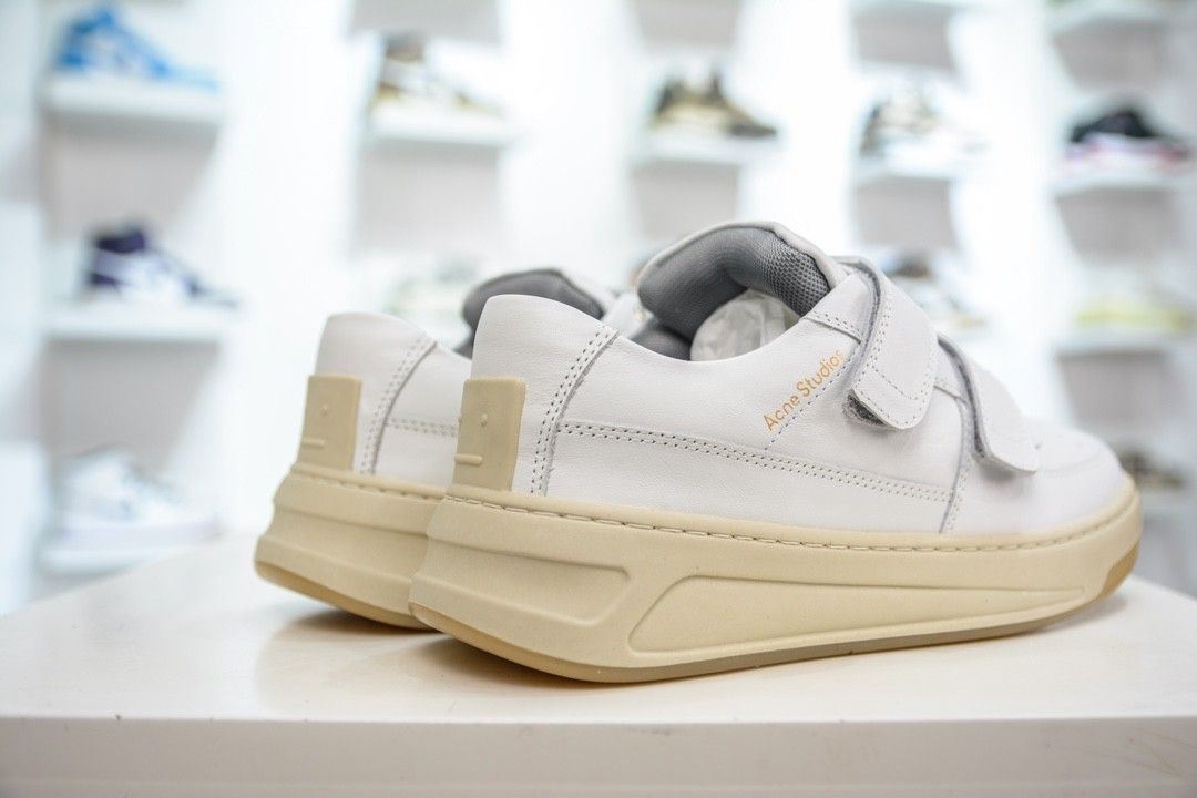 Acne studios velcro sneakers white online