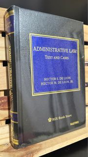 Administrative Law 2016 De Leon Book