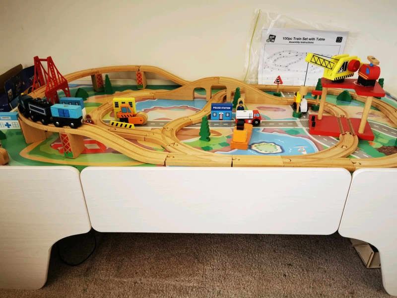 Aldi wooden train accessory set top