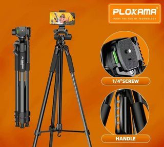 Aluminum Alloy Tripod Stand with Phone Holder Portable Lightweight 360 Degree Tripod