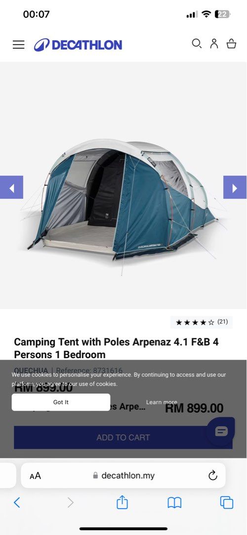 Arpenaz 4.1 fresh&black discount