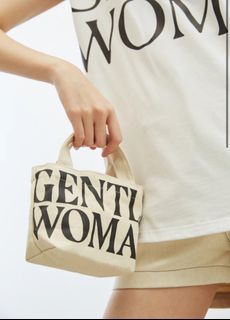 AUTHENTIC Gentle Woman Micro Tote Canvas Bag