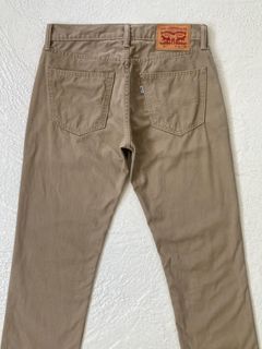 Authentic Levi’s 511 Khaki brown slim cut chinos Pants cotton no Strech for Men’s, Waistline is 31