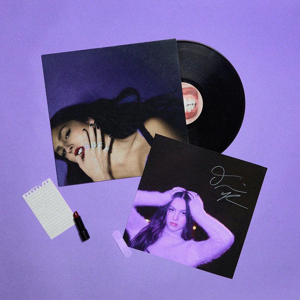 Olivia Rodrigo Autographed Album Olivia Rodrigo Guts Red Vinyl