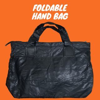 Black Beach Hand Bag Foldable Space Saver