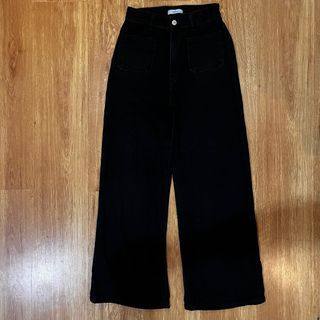 Black Cotton Baggy Jeans