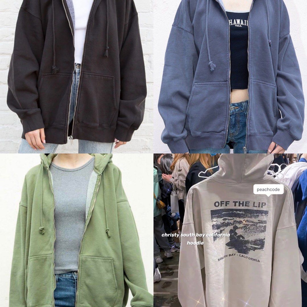 Brandy melville zip up hoodie outlet