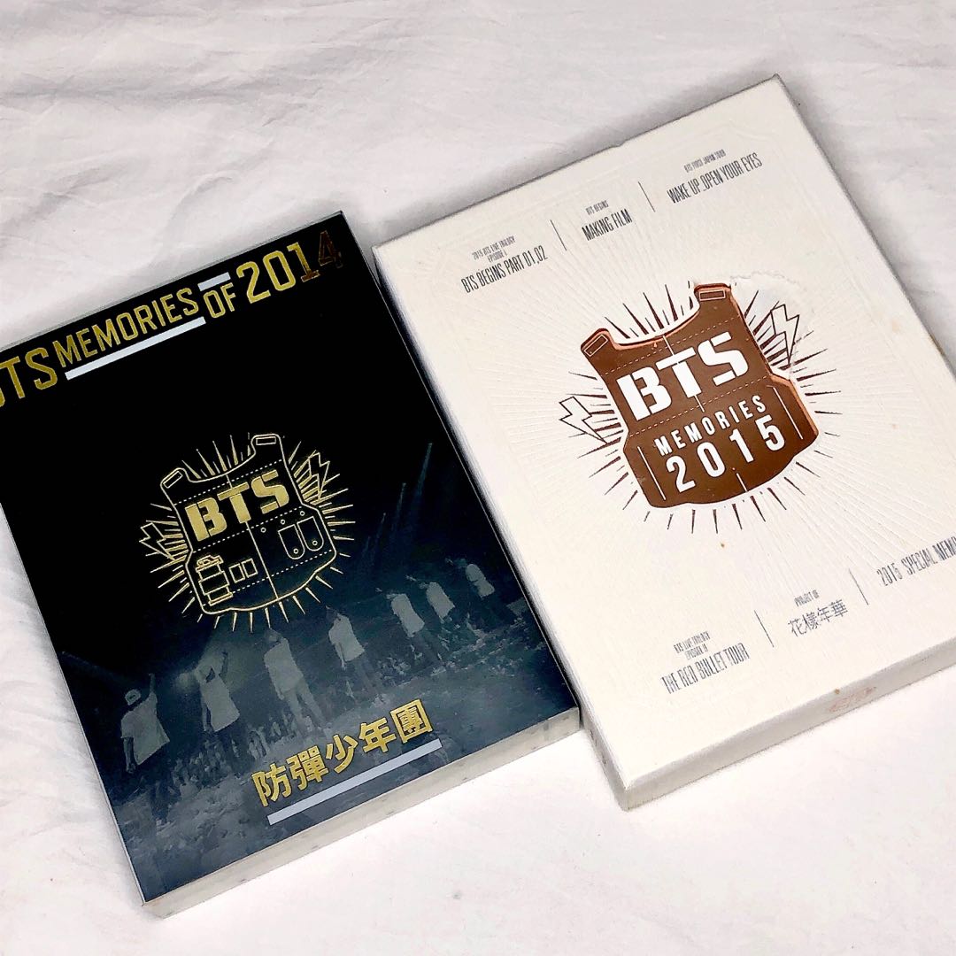 絕版】BTS 防彈少年團MEMORIES OF 2014 2015回憶錄DVD, 書籍、休閒與