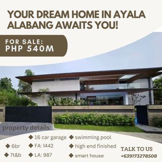 **buyer only** Ultra Luxury Brand New House and Lot  Ayala Alabang Village 6br w/ pool