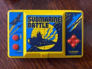 Casio Game Submarine Battle CG-330 1984 Vintage Retro LCD Electronic Game Defective / For parts ONLY Game and watch