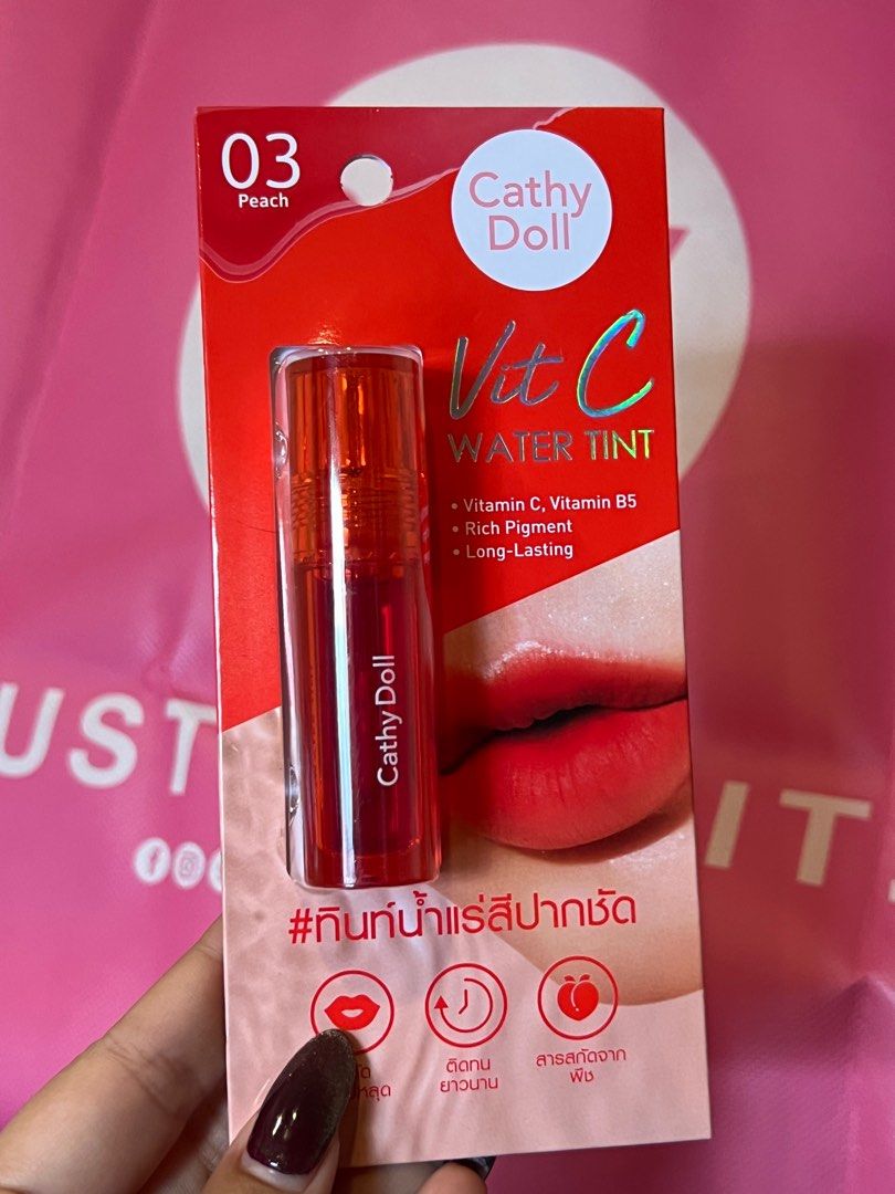 Cathy Doll Vit C Water Tint Shade 03 Peach, Beauty & Personal Care, Face,  Makeup on Carousell