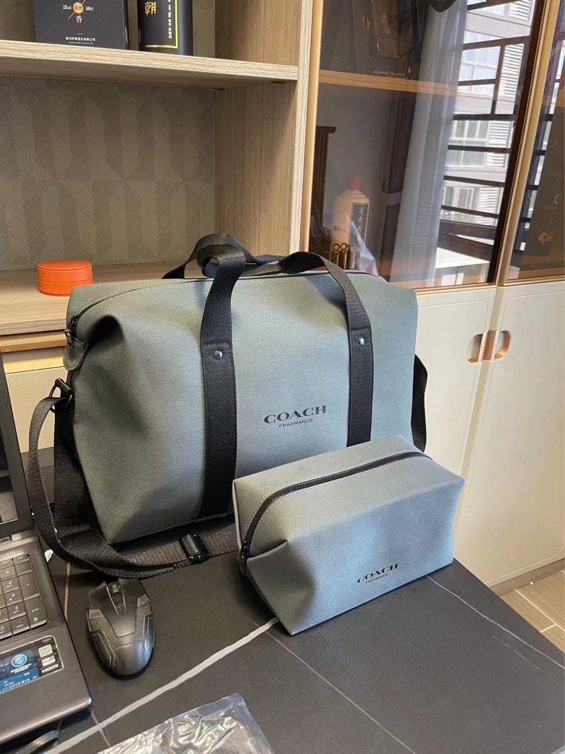 COACH Fragrance Weekend Duffel Bag Toiletries Pouch Forest Green Babies Kids Going Out Diaper Bags Wetbags on Carousell