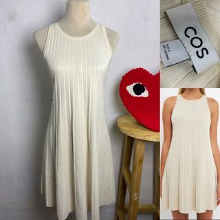 COS Pleated a-line mini dress