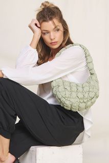 COS Quilted Mini Bag — Light Green