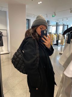 COS Quilted Mini Puffer Bag — Black