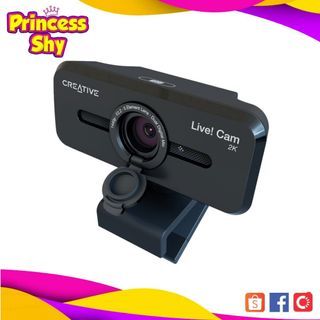 Creative Live! Cam Sync V3 2K QHD 30 FPS USB Webcam with 4x Zoom Dual Built-in Mics Video Calls for PC and Mac Plug and Play