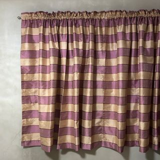 Dark Pink Stripes Curtains (4 PIECES SET)