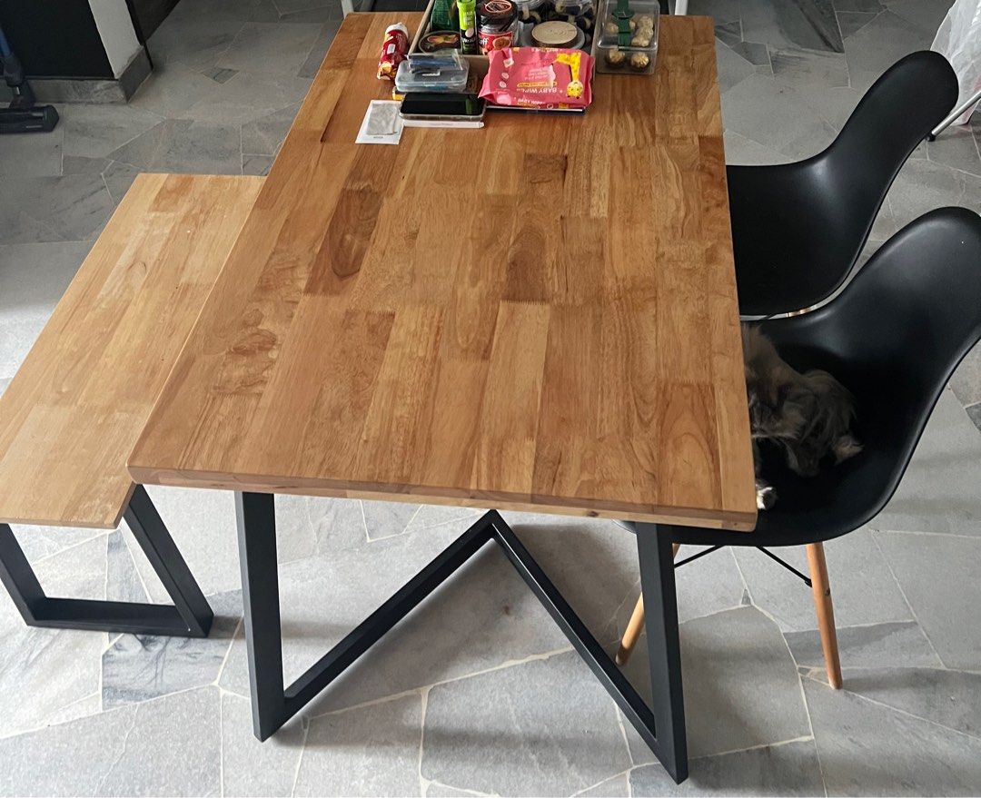 Dining table Solid Wood (Category: Tables & Sets) located in Subang Jaya. Submitted by olafcasper (Listing ID 1298412783, Image 1). Description: Sell due to change style Custom made 120cm X 76cm Own collection/pick up Cod PJ.