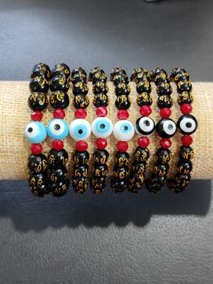 Evil eye mantra bracelet
