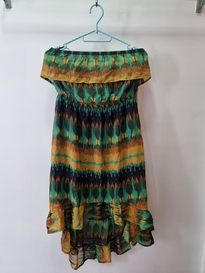 Forever 21 High Low Tribal African patterned dress Women s Fashion Dresses Sets Dresses on Carousell