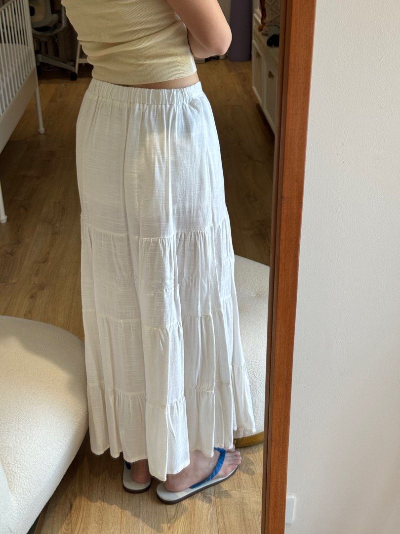 Forever 21 White Maxi Skirt Women s Fashion Bottoms Skirts on Carousell