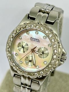 FOSSIL Chronometer Pearl dial Preloved Waterproof Watch