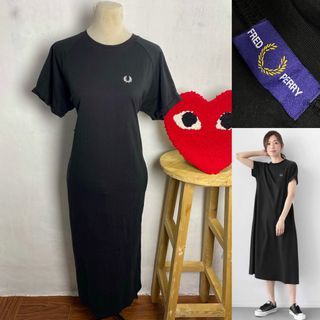 Fred Perry Black Long Dress