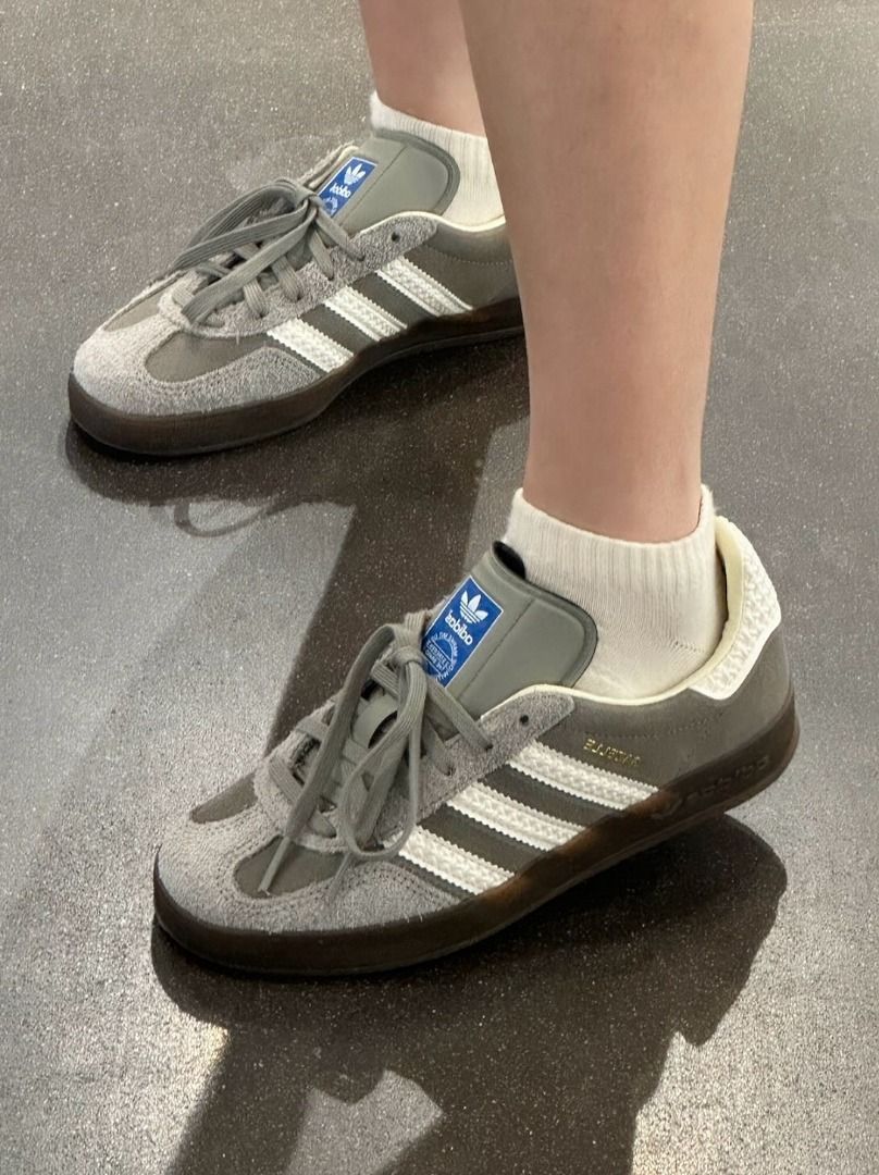 Gazelle Indoor Grey White Men s Fashion Footwear Sneakers on Carousell