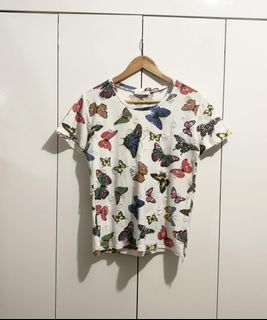 Givenchy Paris Butterfly distressed Shirt Small