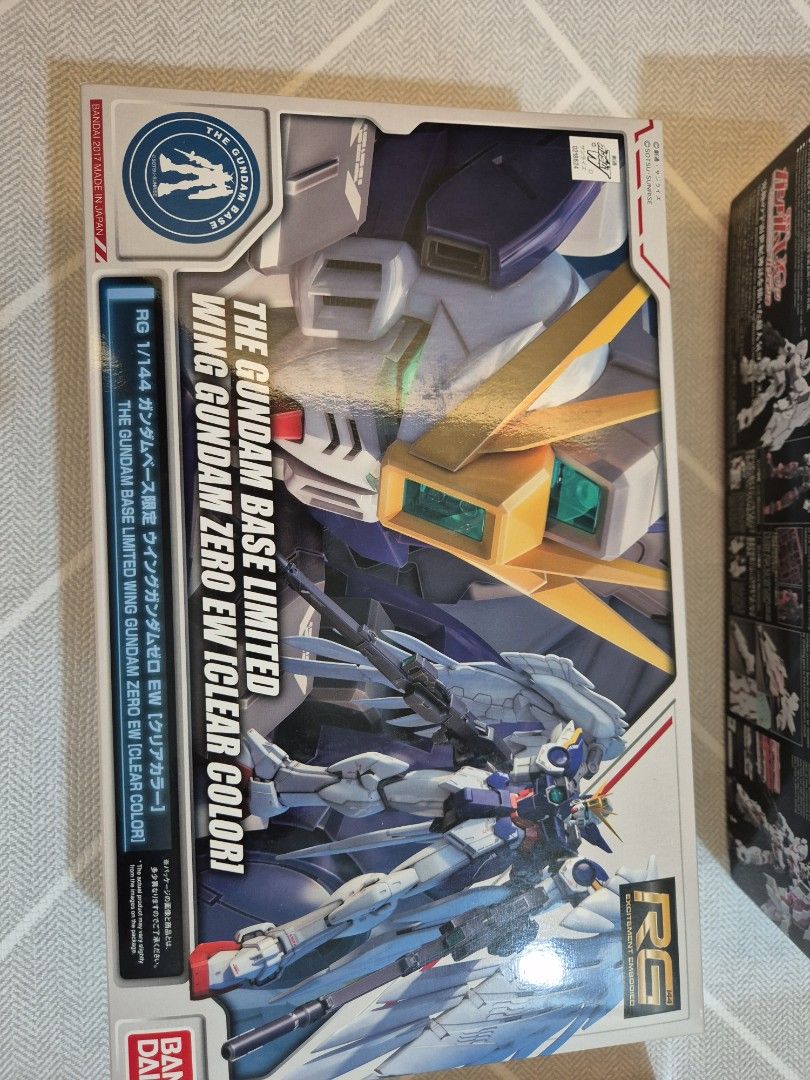 GUNDAM RG THE GUNDAM BASE LIMITED WING GUNDAM ZERO EW CLEAR COLOR (Category: Gundam Model Kits) located in Singapore. Submitted by nevillechew (Listing ID 1298419496, Image 1). Description: contents still in plastic wrapping.