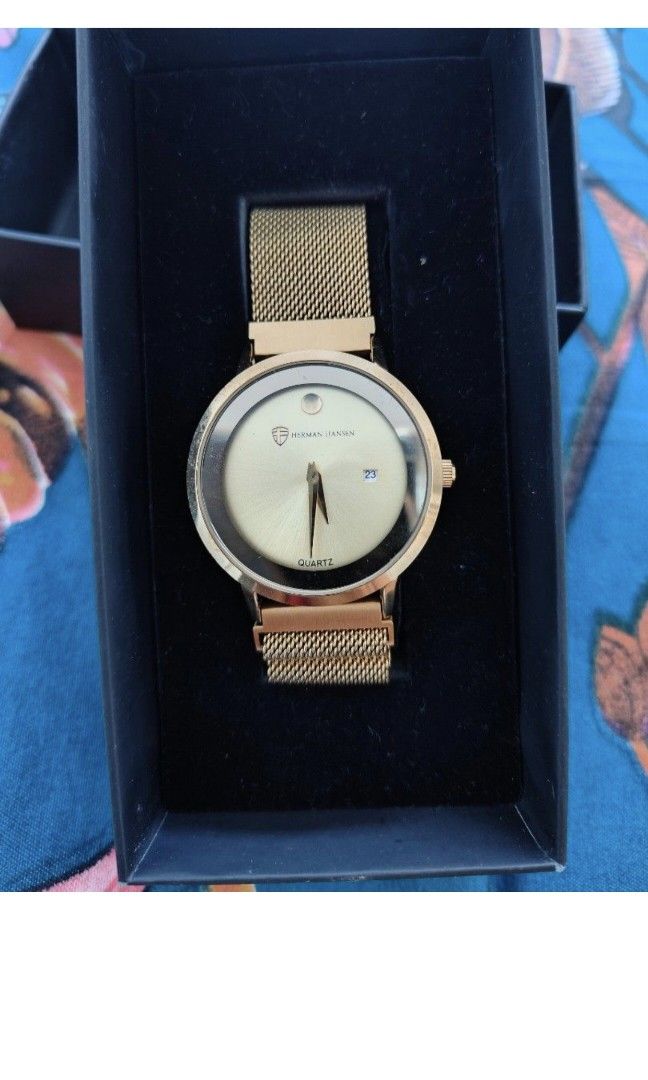 Herman hansen rose gold watch shop