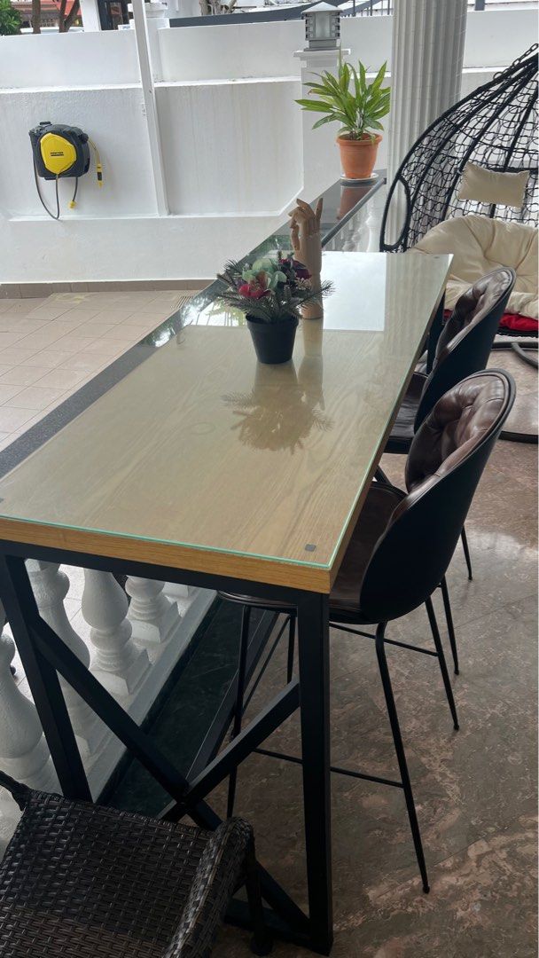 High top table with two chairs deals