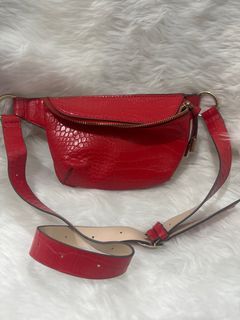 H&M Crocodile Red Belt Bag