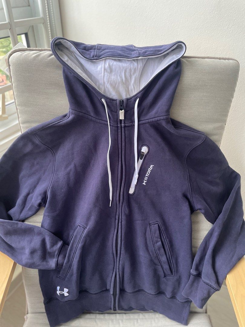 GOOD BRANDS HOODIES CLEARANCE Nike Athletes Striped X Large Under Armour Storm Hoodie. Blue White Stripes Navy Red Grey sweaters sports jackets. Men s Fashion Tops Sets Hoodies on Carousell