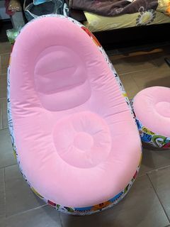Inflatable Lazy Sofa Couch Chair with Stool
