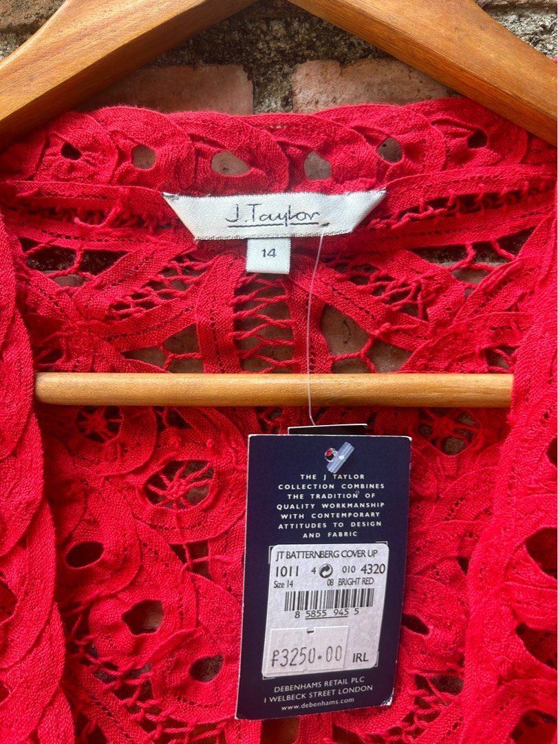 FREE SIZE Red Lace Bolero Blouse from J. Taylor x DEBENHAMS BRAND NEW WITH TAG Women s Fashion Tops Blouses on Carousell