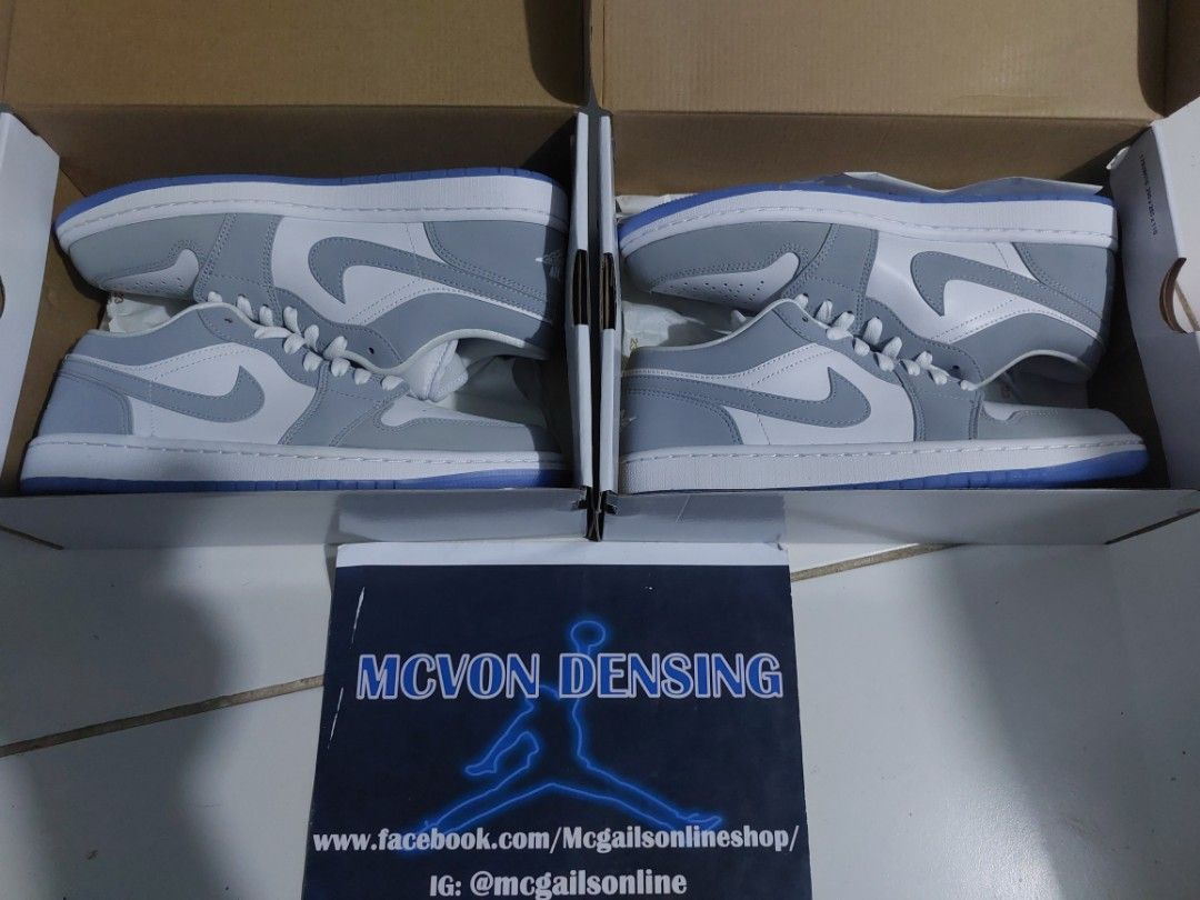 Jordan 1 Low "Wolf grey" (Category: Sneakers) located in Mariveles. Submitted by mcvon (Listing ID 1298387853, Image 1). Description: for sale!!! jordan 1 low "Wolf grey" sz.8W, Sz.8M, Sz.8.5M.