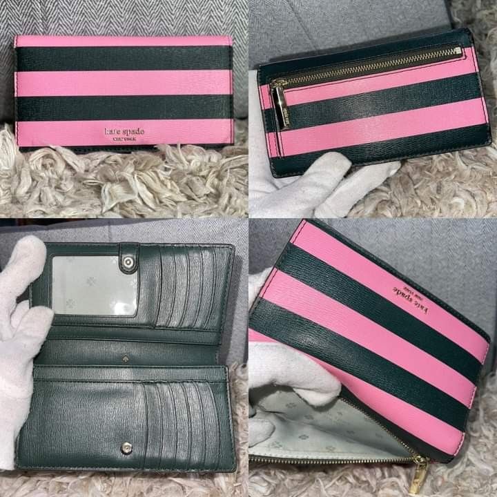 KATE SPADE STRIPE BI FOLD WALLET (Category: Luxury Bags & Wallets) located in Manila. Submitted by luis3191 (Listing ID 1298450450, Image 1). Description: KATE SPADE STRIPE BI FOLD WALLET SUPER SaLE FROM P1900 TO P1700.
