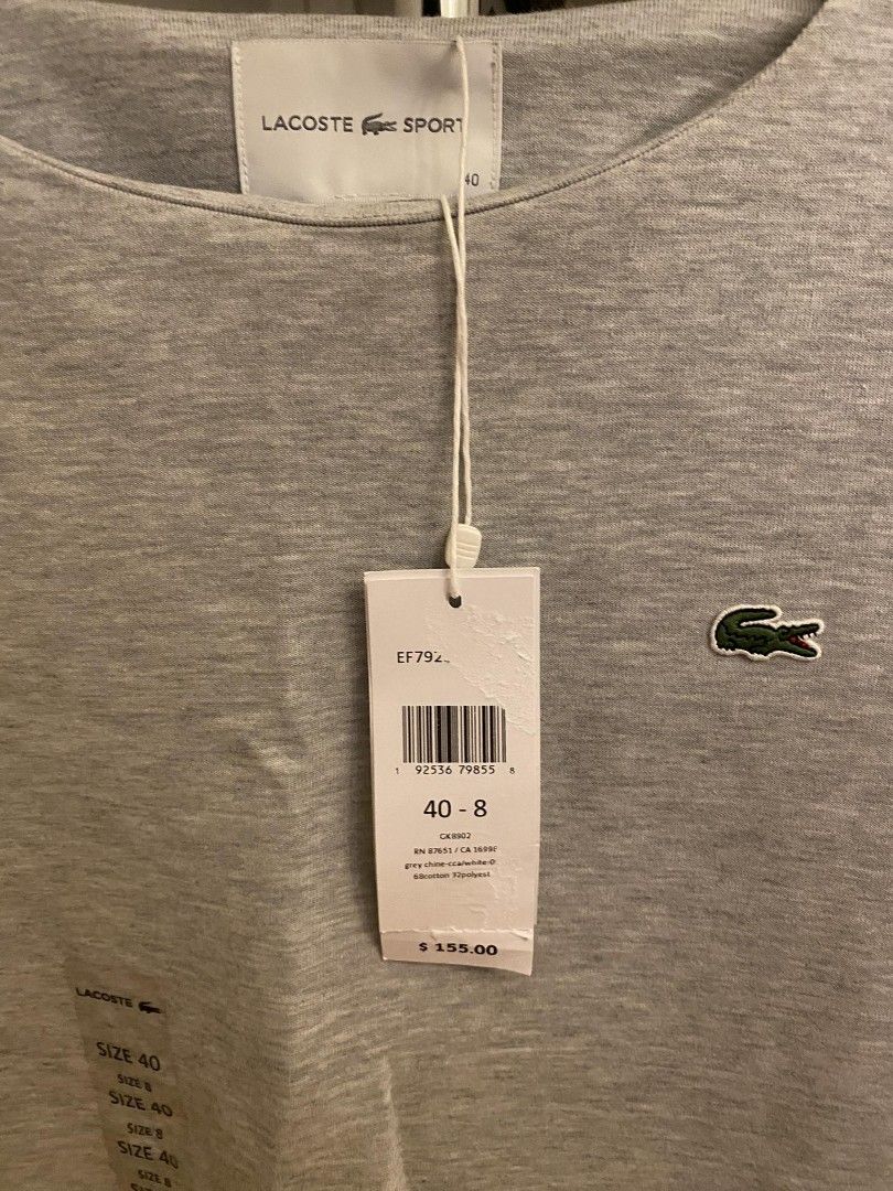 Lacoste Dress (Category: Dresses) located in Quezon City. Submitted by dveee (Listing ID 1298384334, Image 2). Description: Lacoste Dress Knee length (approx 5”3) Gray color thick fabric Size 40 Brandnew and original with tag.