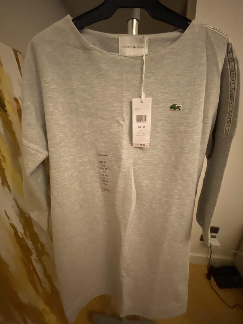 Lacoste Dress (Category: Dresses) located in Quezon City. Submitted by dveee (Listing ID 1298384334, Image 1). Description: Lacoste Dress Knee length (approx 5”3) Gray color thick fabric Size 40 Brandnew and original with tag.