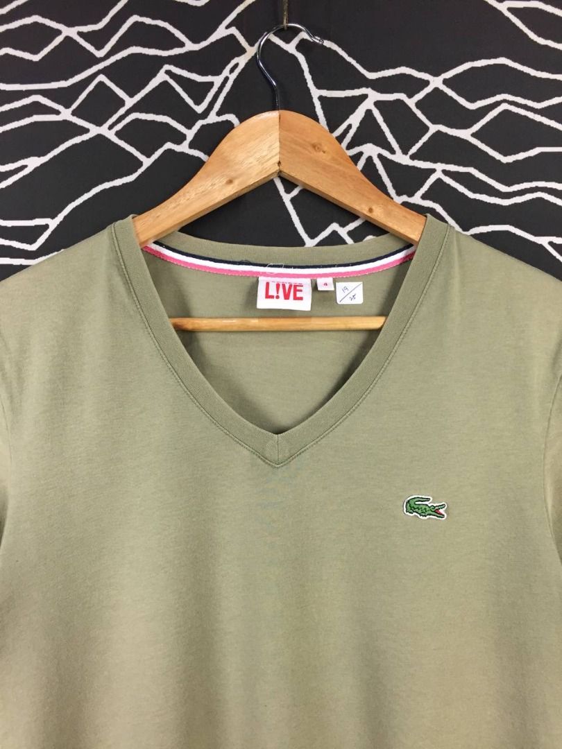Lacoste Live Small Logo Casual V Neck Tee