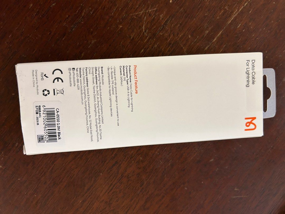 Lightning data cable iphone (Category: Chargers & Cables) located in Petaling Jaya. Submitted by choize33special (Listing ID 1298340163, Image 2). Description: Bought wrongly. Have not used before brand new .