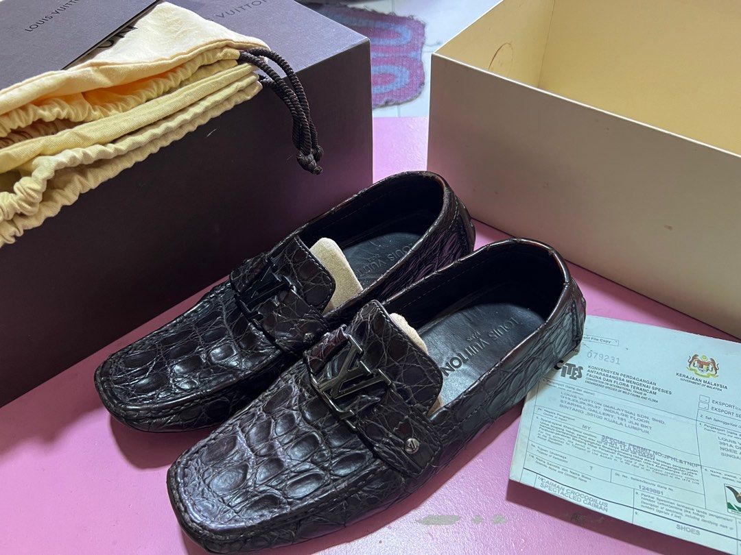 Louis Vuitton Monte Carlo Crocodile Leather Loafers